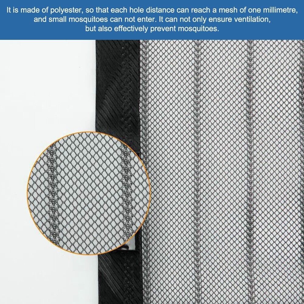 Magnetic Screen Door Curtain - Heavy Duty Mesh Bug Barrier (83" x 39")