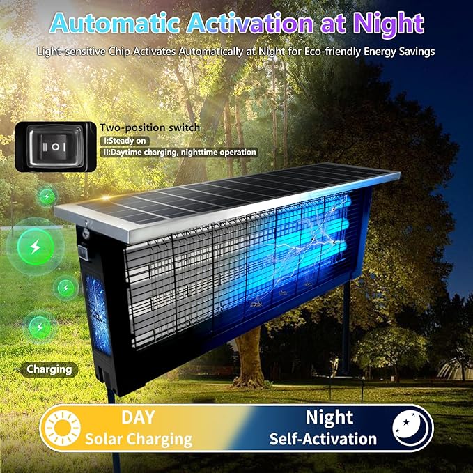 Solar Mosquito Lamp — Outdoor Bug Zapper for Garden & Patio