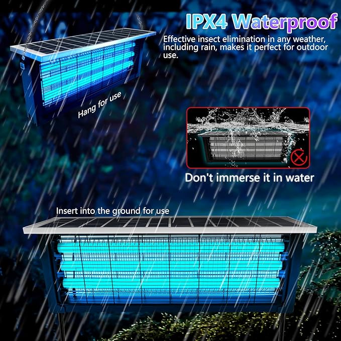 Solar Mosquito Lamp — Outdoor Bug Zapper for Garden & Patio