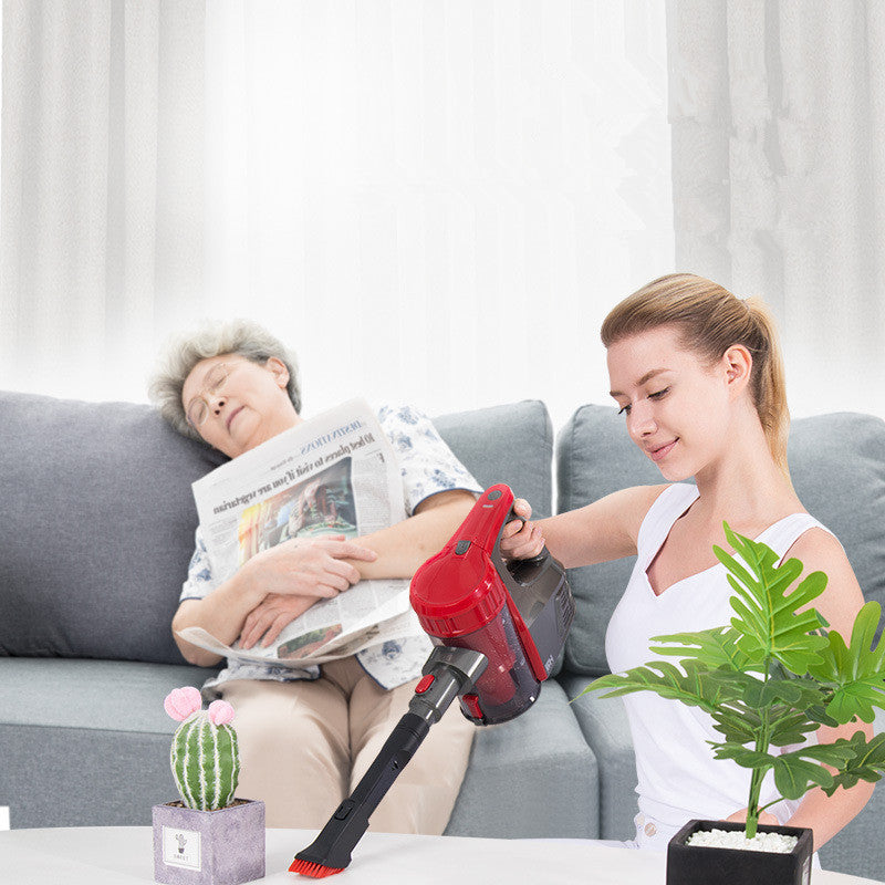 Cordless Handheld Vacuum Cleaner - Ultra Quiet 9500Pa Suction (Rose Red)