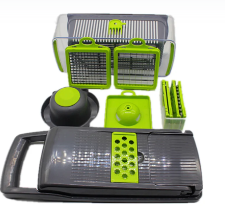 7-in-1 Vegetable Slicer & Dicer — Kitchen Food Chopper with Container